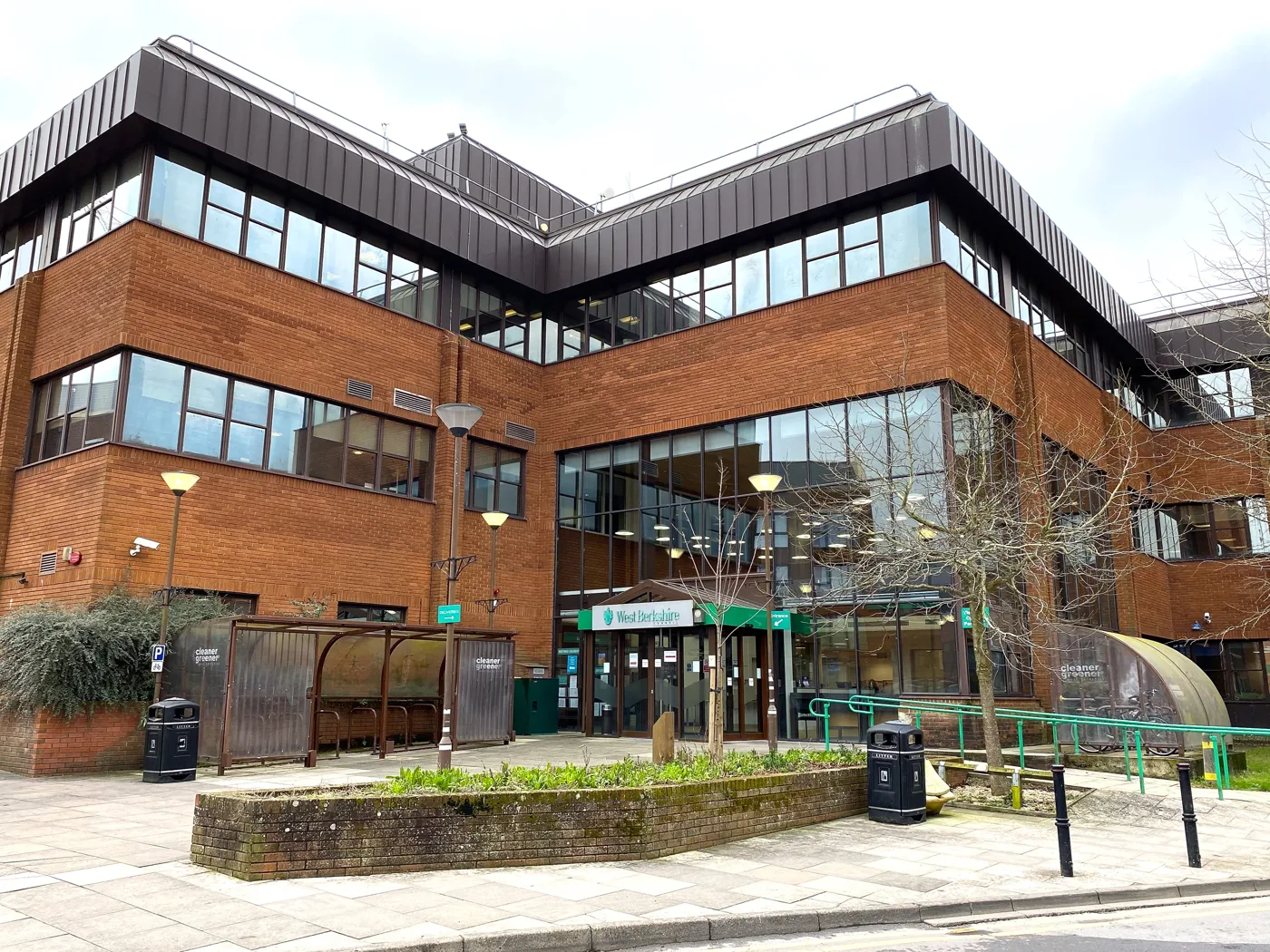West Berkshire Council's offices on Market Street in Newbury. The council's own share of a band D bill is £2,017.29 this year, about 79% of the total